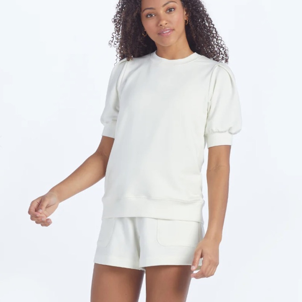 NWT Summersalt The Softest French Terry Puff Short Sleeve Top